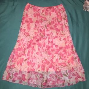 Bright Flower Pink Skirt
